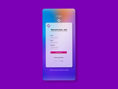 Mobile-Friendly Sign-Up Page