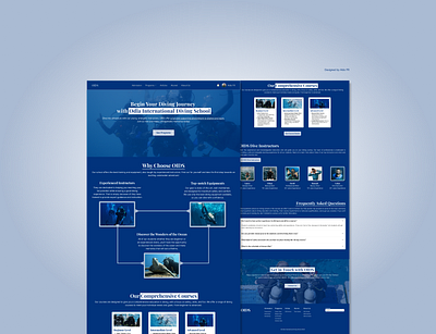 Diving School Landing Page design diving diving school image instructor landing page page product design school student ui ui design uiux uiux design ux ux design uxui uxui design web app website