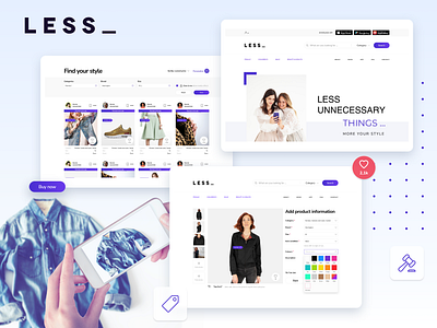 LESS.APP - Desktop version bl black1px buy clothes clothes design desktop desktop app desktop ui figma less no waste second hand clothes selling clothes shop ui ux