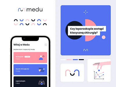 Medu - brand identity brand brand identity branding course design digital e learning education learn learning learning app logo logo design medicine minimalist logo school student university visual identity