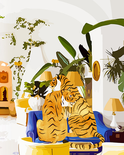 Tiger Reserve Villa | Bohemian Tropical Jungle Décor nature