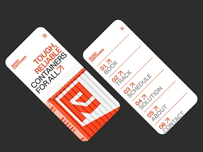 Responsive Website for Ready Container brand design brand identity design branding design graphic design logo minimal mobile responsive ui web design website
