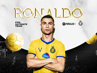 Ronaldo | Banner animation animation ball banner branding cristiano ronaldo design fifa23 football football club game goat graphic design motion motion graphics ps5 ronaldo video yelow