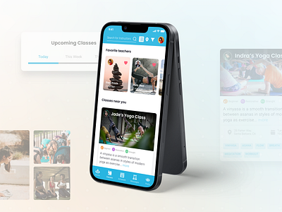 App Prototyping 📱 - Yoga Classes app app design class mobile phone prototype ui ux design yoga