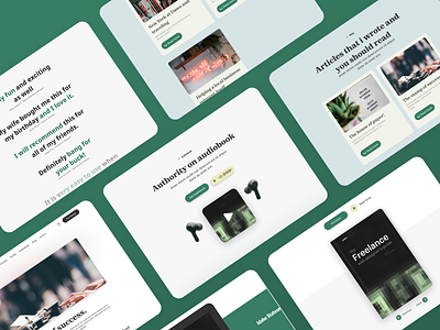 Edinburgh- Artist Website Template animation audiobook blog book cards design e book ebook green header logo logos navigation post slider ui ux vector webflow website