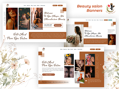 The spa magic _website banners banner design beauty salon banner design creative design figma ui web mockup website banner