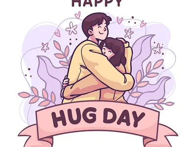 Hug Day Illustration graphic design illustration