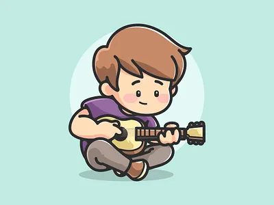 Guitarist graphic design illustration