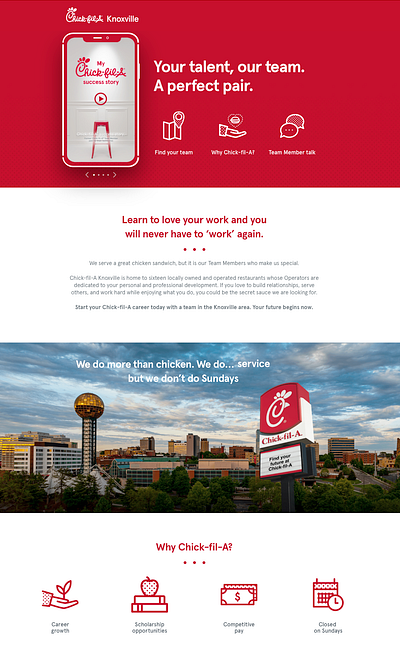 Chick-fil-A Knoxville Website careers chickfila design website