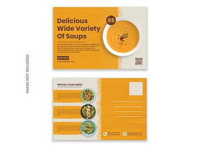 Restaurant Food Postcard Design banner design flyer design food postcard graphic design postcard postcard design postcard template psd template restaurant food restaurant food postcard template
