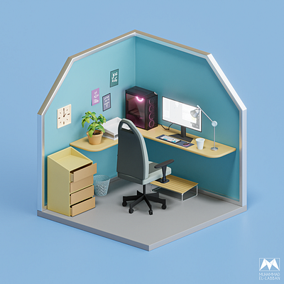 3D isometric Office 3d 3d art 3d artist 3d generalist 3d illustration 3d model animation art blender branding design graphic design illustration isometric motion graphics office ui ux vector work