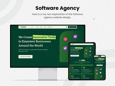 Software Agency Website Design agency app clean creative agency digital agency maching learning minimal product saas services siftware firm simple software agency software agency website tech ui ux web website websites
