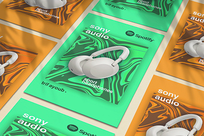 banner headphones 3d banner branding design graphic design logo ui
