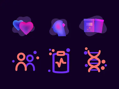 Icon designs for NUUHEALTH art branding design graphic design illustration illustrator logo ui ux vector