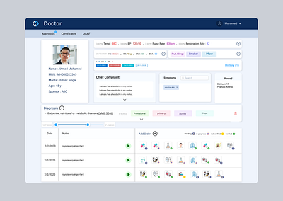 Medical Record Web App app design logo ui ux