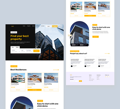 Real Estate - Landing Page animation app branding design landing page mobile real estate landing page typography ui user interface ux
