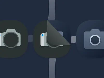 BetterAperture app icon android app camera conveyor belt design icon sketch