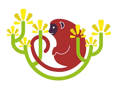 Red Howler Monkey branding logo