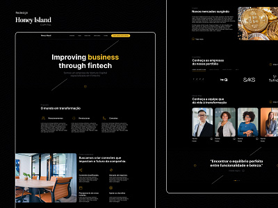 Honey Island - Landing Page business cutting edge design efficient fiigma financial technology fintech modern redesign ui user experience user friendly user interface venture capital webdesign website