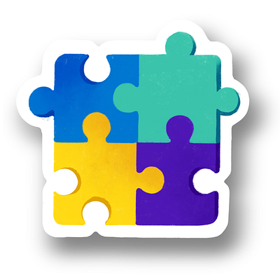 DE Puzzle Piece Icon branding design digitalart fun illustration logo ui vector