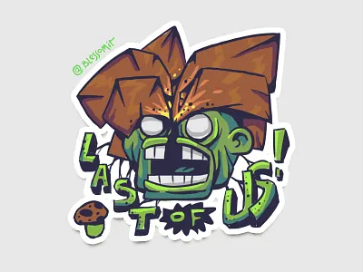 Last of Us cartoon illustration logo