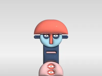 Monsters party 3d 3d art 3d modeling 3d shapes character digital art illustration illustrator render