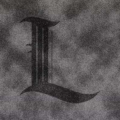 The Letter L black and white blackletter design graphic design grunge lettering letters logo type typography