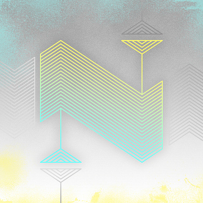 The Letter N branding design graphic design grunge lettering letters lines logo textures type typography
