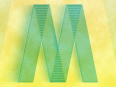The Letter M design graphic design grunge lettering letters lines logo textures type typography