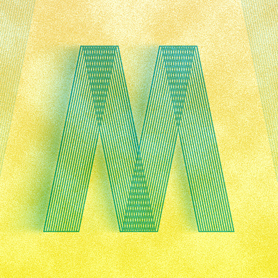 The Letter M design graphic design grunge lettering letters lines logo textures type typography