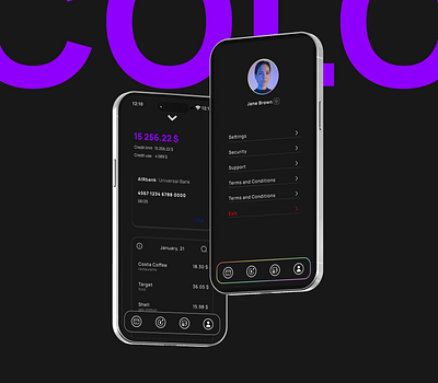 COLO bank app branding design figma graphic design illustration logo ui ux