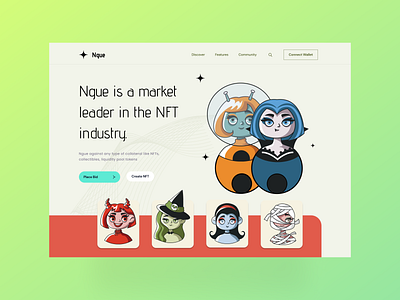 NFT Marketplace (Hero Section) branding hero hero section landing page marketplace nft nft art nft marketplace (hero section) ui ui ux