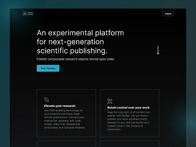 Decentralize Academic Splash Page ui