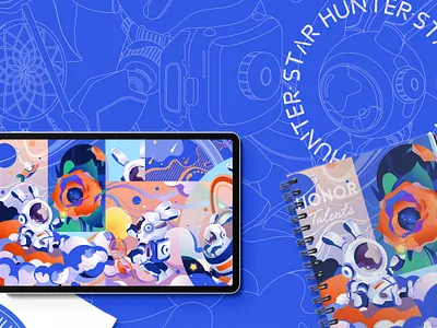 STAR HUNTER design graphic design illustration