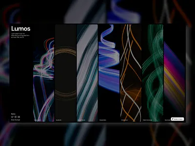 Lumos - Single-page Photography Portfolio Template for Framer clean design framer landing page minimal photography portfolio template web design website