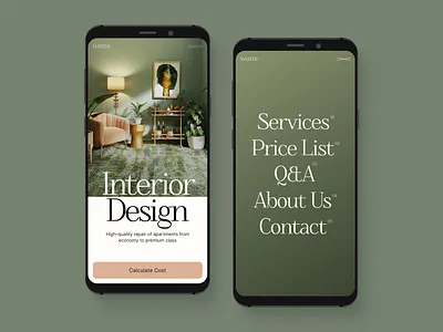 Interior Design Studio — UX/UI Design Concept branding design landing page redesign typography ui uxui