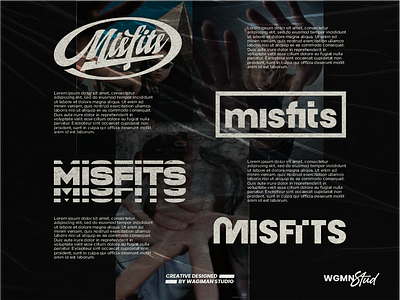 Misfits Custom Typography Logo Streetwear Design graphic design logodesign logomaker logotype misfits streetwear logo typography logo