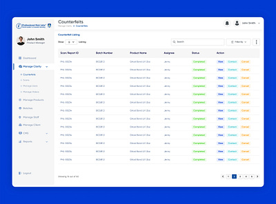 PHL Dashboard admin dashboard design clean uiux dashboard counterfeit listing dashphl dashboard design graphic design hj illustration phl dashboard ui ux