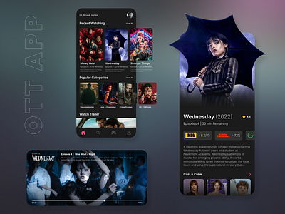OTT Platform App Design app design mobile app mobile app design ott ott app ott app design ott platform app ui design uiux uiuxdesign video streaming app