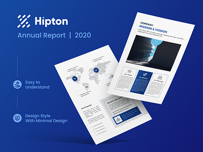 Hipton - Annual Report | 2020 adobe illustration annual report blue branding color customizatio design designstyle graphic graphic design guide hipton illustration incdesign photoshop report reportdesign theme