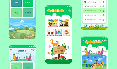 App Game Quicktalk game 2d game design game education app graphic design ui ui design uiux uiux design ux design