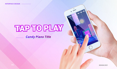 Candy piano title game game 2d game candy piano ui ui design ui game uiux ux