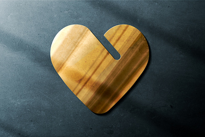 Beautiful Golden Wood Heart Shape Logo brand design branding business flyer templates design flyer design golden logo graphic design icon illustration logo ui vector