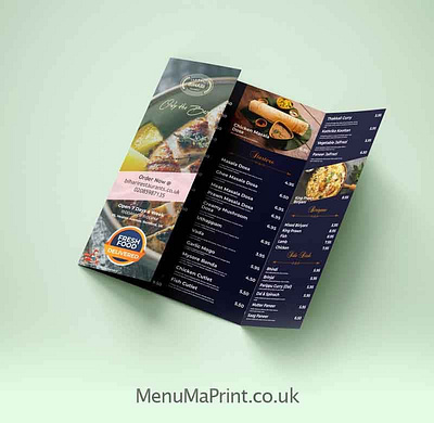 Gate Fold Leaflet Printing, Cheap Gate Fold Flyers UK | MenuMa gate fold leaflet printing