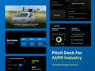 Blurg - Pitch Deck ai branding deck deck design design design style drone fund google slide graphic design keynote ml money pitchdeck pitchdeck design powerpoint presentation presentation slide slide startup