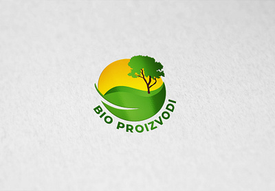 Bio Proizvodi bio company eco graphic design leaf logo