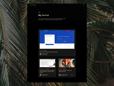 Blog black blog clean dark design minimalist ui uiux ux website