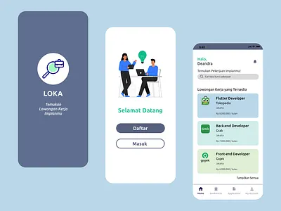 LOKA - Job Seeker App app ui ux