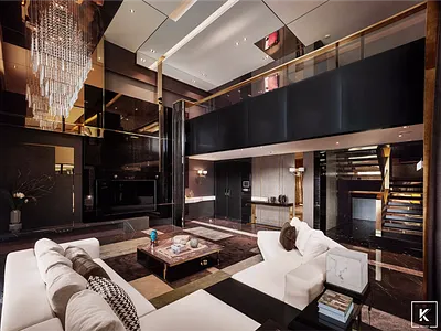 Interior rendering project of gorgeous and exquisite modern home interiordesign