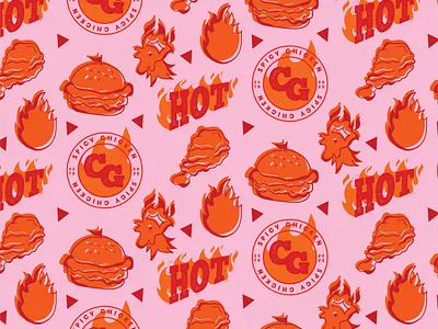 Cluckin Good Chicken Fried Chicken Brand Packaging Icons #4 art artwork brand identity branding design digital art digital illustration fast food fired chicken food icons icon pack illustration logo mockups packaging vector